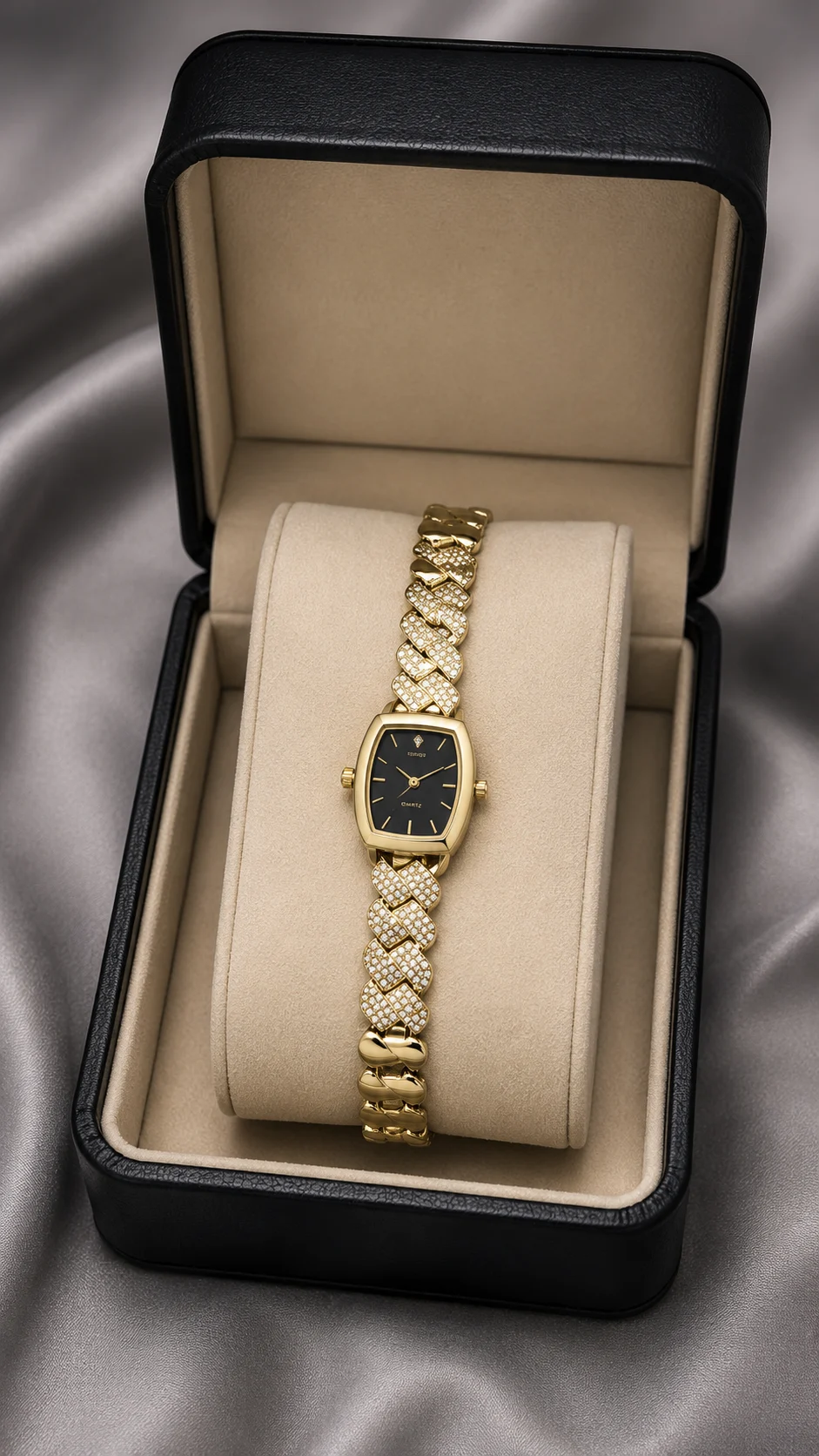Luxury Gold Crystal Bracelet Women’s Watch